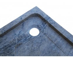 Travertin Silver Angle Bac À Douche 90x90 cm Adouci 2