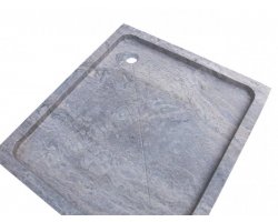 Travertin Silver Bac À Douche 100x90 cm Adouci 2