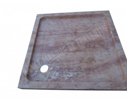 Travertin Rose Bac À Douche 90x90 cm Adouci 2