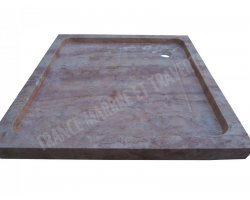 Travertin Rose Bac À Douche 90x90 cm Adouci 2