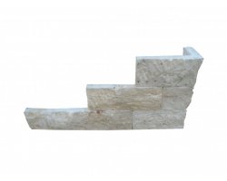 Travertin Beige Nuance Parement Angle 10 cm 2