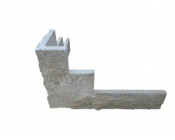 Travertin Beige Nuance Parement Angle 10 cm 2