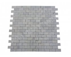 Marbre Blanc Carrara Turque Mosaïque 4,8x10 cm Poli 2