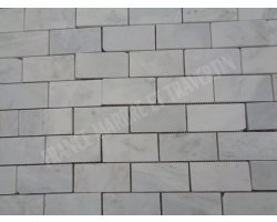 Marbre Blanc Carrara Turque Mosaïque 4,8x10 cm Poli 2