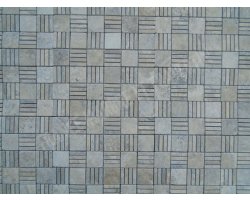 Travertin Silver Mosaïque Paris Antique 2