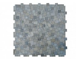 Travertin Silver Mosaïque Opus Romain Antique 2