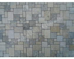 Travertin Silver Mosaïque Opus Romain Antique 2