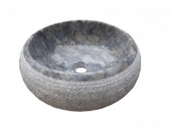 Marbre Afyon Tiger Skin Vasque Lentille Strié 2