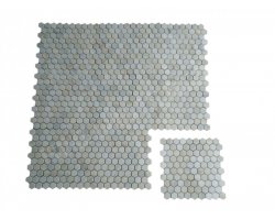 Marbre Blanc Mosaïque Hexagone Antique 2