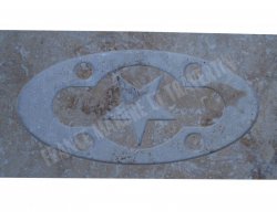 Travertin Beige Décor Gravure 20x30 cm Adouci 2