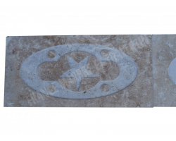 Travertin Beige Décor Gravure 20x30 cm Adouci 2