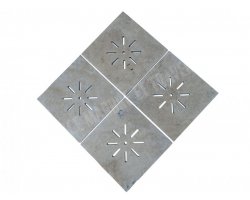 Travertin Beige Siphon Soleil 28x28 cm 2