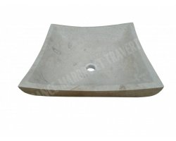 Travertin Beige Carré Vasque 44x44 cm Adouci 2