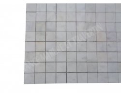 Marbre Blanc Carrara Turque Mosaïque 4,8x4,8 cm Poli 2