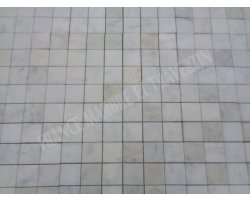 Marbre Blanc Carrara Turque Mosaïque 4,8x4,8 cm Poli 2