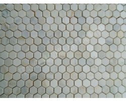 Marbre Blanc Mosaïque Hexagone Antique 2
