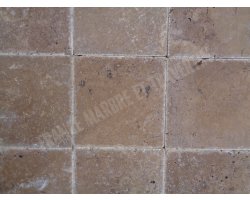 Travertin Noce 20x20 1,2 cm Brossé 2