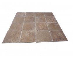 Travertin Noce 20x20 1,2 cm Brossé 2