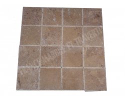 Travertin Noce 20x20 1,2 cm Brossé 2