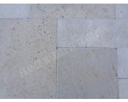 Travertin Beige Clair Opus Romain 1,2 cm Brossé 2