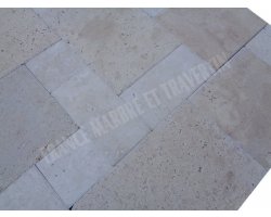 Travertin Beige Clair Opus Romain 1,2 cm Brossé 2