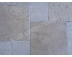 Travertin Beige Clair Opus Romain 1,2 cm Brossé 2