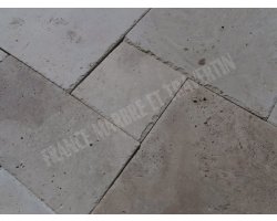 Travertin Beige Clair Big Opus Romain 1,5 cm Brossé 2