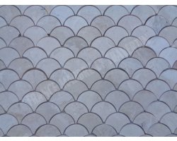 Marbre Beige Arabesque Mosaïque Shell Poli 2