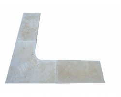 Travertin Beige Clair 1A Rentrant 61x61 3 Arrondi 2