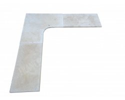 Travertin Beige Clair 1A Rentrant 61x61 3 Arrondi 2
