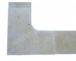 Travertin Beige Clair 1A Rentrant 61x61 3 Arrondi 2
