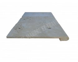 Travertin Beige Nez de Marche 15x30 3 cm Arrondi 2