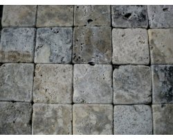 Travertin Silver 10x10 cm Antique 2