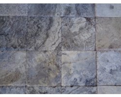 Travertin Silver 20x20 1,2 cm Brossé 2