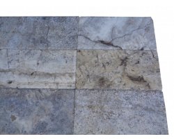 Travertin Silver 20x40 1,2 cm Brossé 2