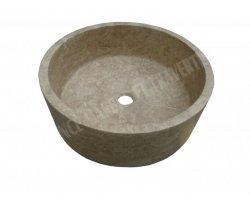 Travertin Walnut Vasque Cylindre Adouci 2