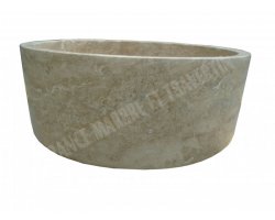 Travertin Walnut Vasque Cylindre Adouci 2