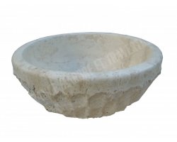 Travertin Beige Vasque Bol 20 cm Éclate  2
