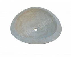 Travertin Beige Vasque Ovale 50x40 cm Adouci 2