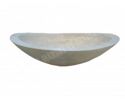 Travertin Beige Vasque Ovale 50x40 cm Adouci 2