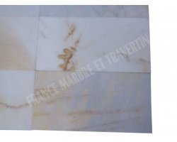 Marbre Blanc Bianco Giallo 30x60x2 cm Rustique 2