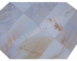 Marbre Blanc Bianco Giallo 30x60x2 cm Rustique 2