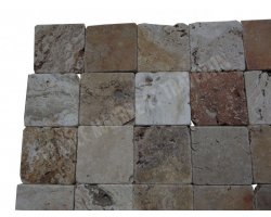 Travertin Jaune Valencia Scabas 10x10 cm Antique 2