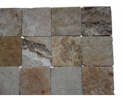 Travertin Jaune Valencia Scabas 20x20 cm Antique 2