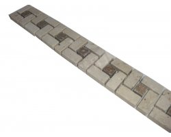Travertin Frise Beige & Noce Petit Target 30x5 cm 2