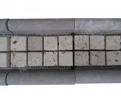 Travertin Frise Moulure Beige & Vert 30x8 cm 2