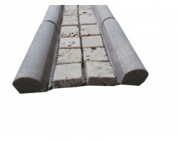 Travertin Frise Moulure Beige & Vert 30x8 cm 2