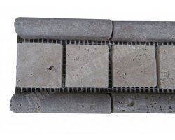 Travertin Frise Moulure Noce & Beige 30x8 cm 2