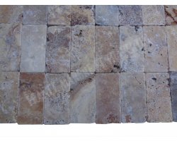 Travertin Jaune Scabos 7,5x15 cm Antique 2