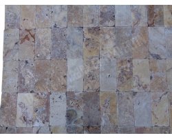 Travertin Jaune Scabos 7,5x15 cm Antique 2